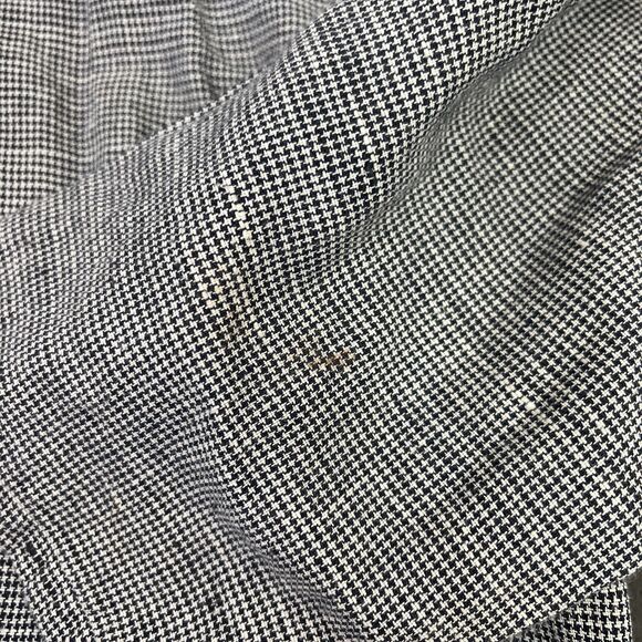 Hot Cotton Women’s Linen Blend Button Up Houndstooth Shirt Size Medium Charity - Picture 5 of 11